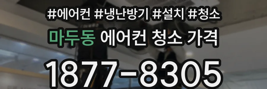 마두동 에어컨 청소 가격