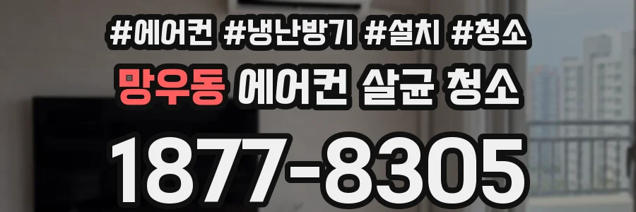 망우동 에어컨 살균 청소