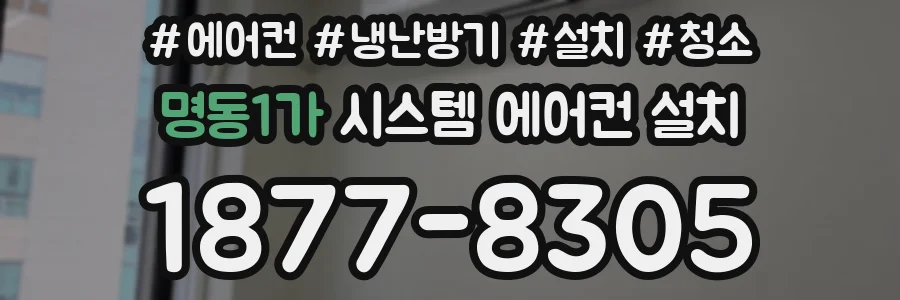 명동1가 시스템 에어컨 설치