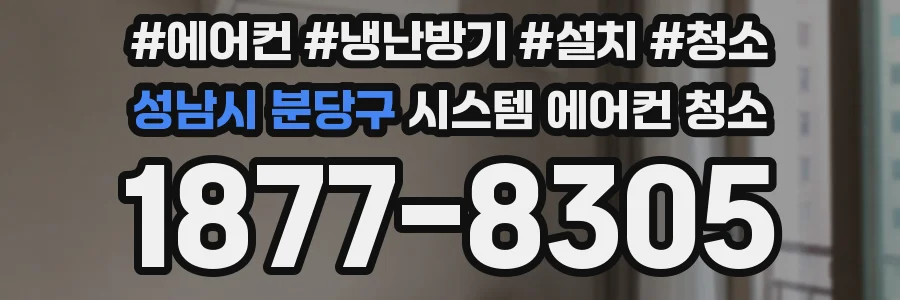 성남시 분당구 시스템 에어컨 청소