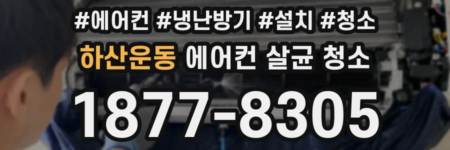 하산운동 에어컨 살균 청소