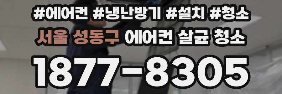 서울 성동구 에어컨 살균 청소