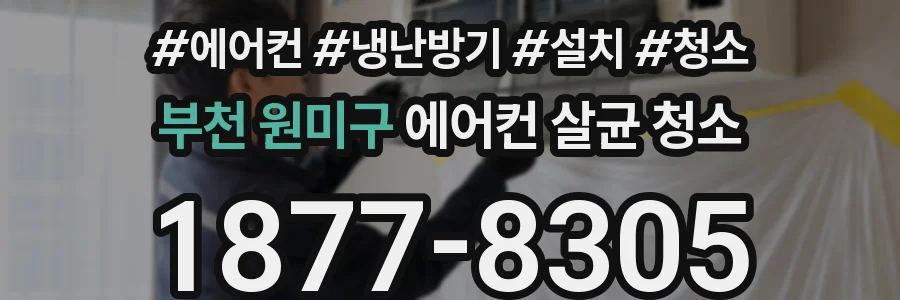 부천 원미구 에어컨 살균 청소