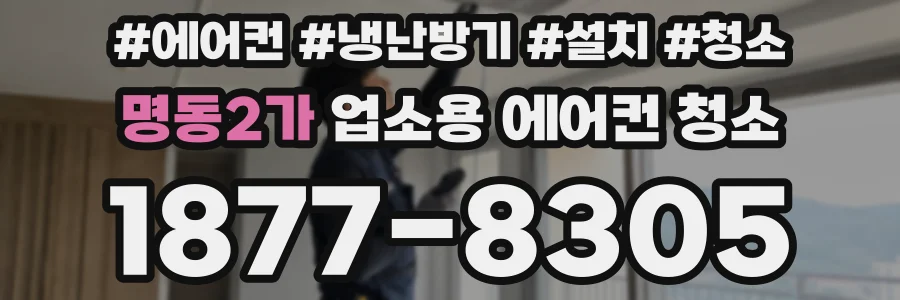 명동2가 업소용 에어컨 청소