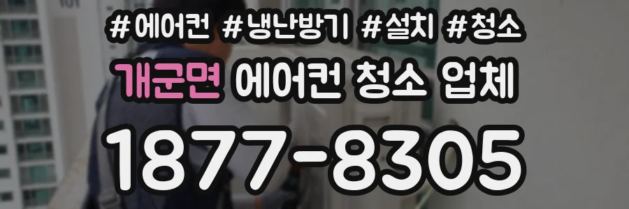 개군면 에어컨 청소 업체