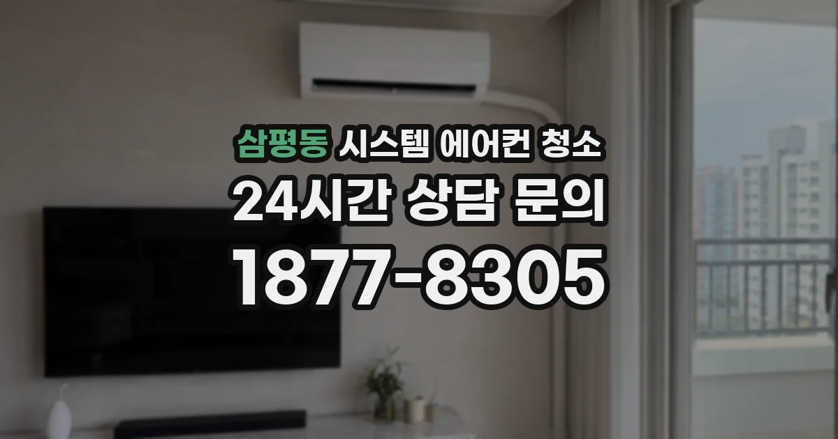 삼평동 시스템 에어컨 청소