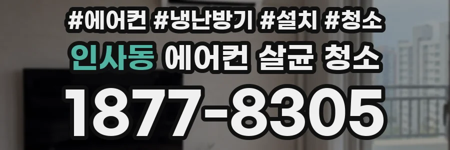 인사동 에어컨 살균 청소
