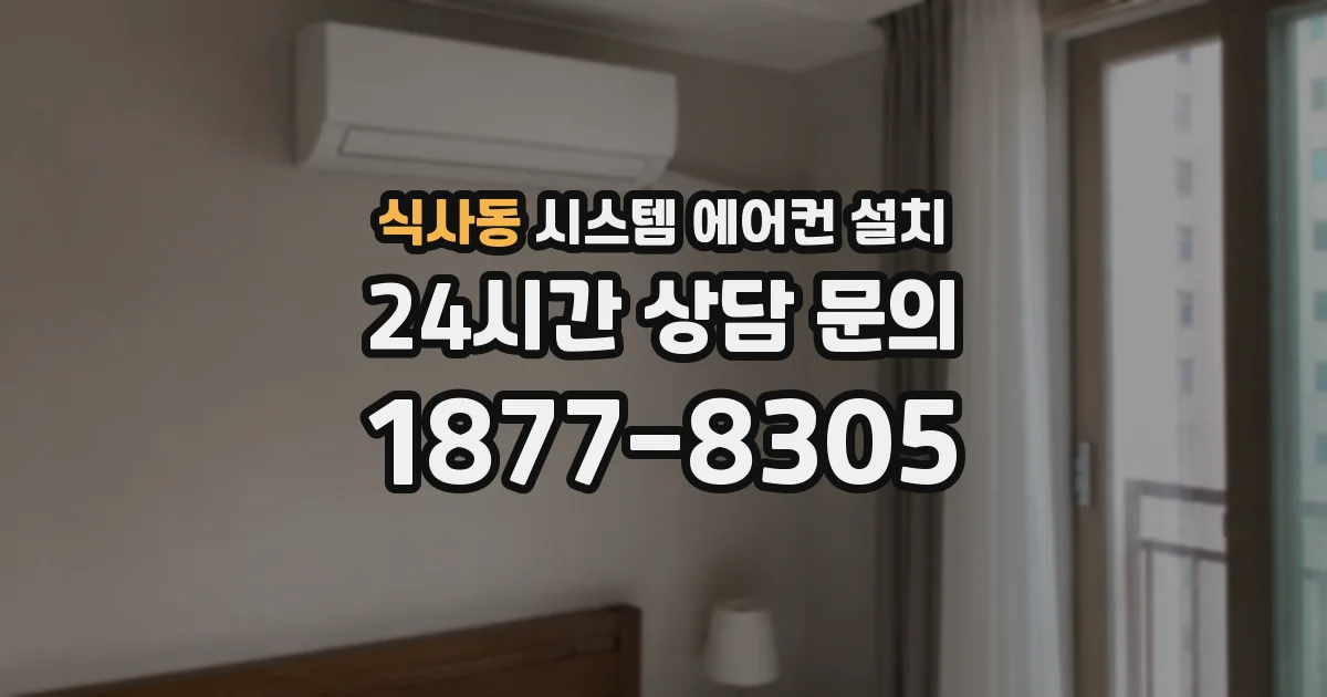 식사동 시스템 에어컨 설치