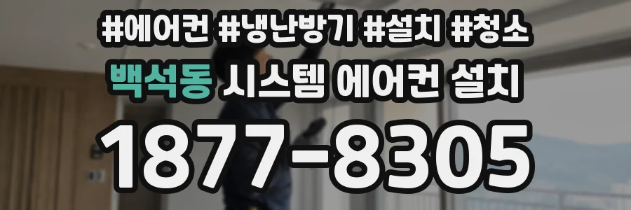 백석동 시스템 에어컨 설치