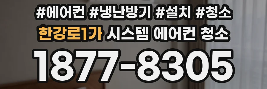 한강로1가 시스템 에어컨 청소