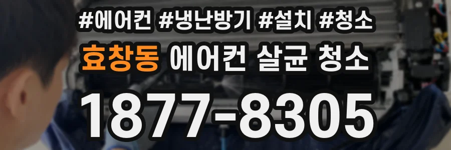 효창동 에어컨 살균 청소