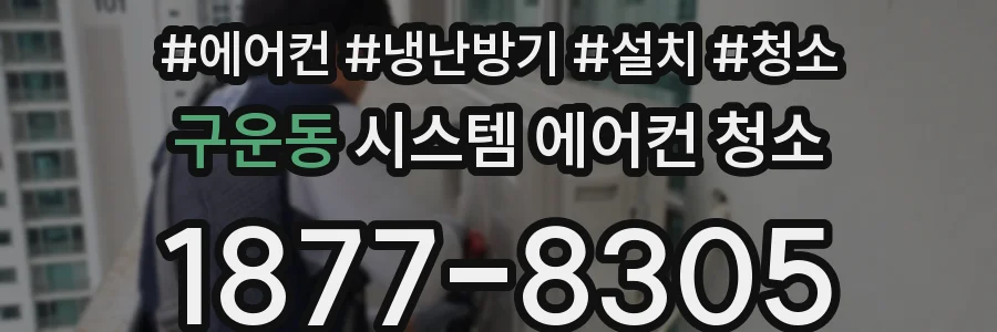 구운동 시스템 에어컨 청소