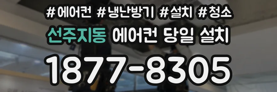 선주지동 에어컨 당일 설치