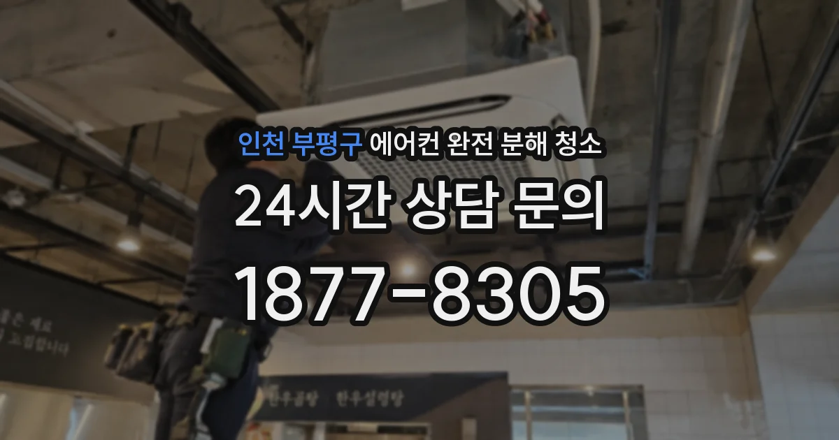 인천 부평구 에어컨 완전 분해 청소
