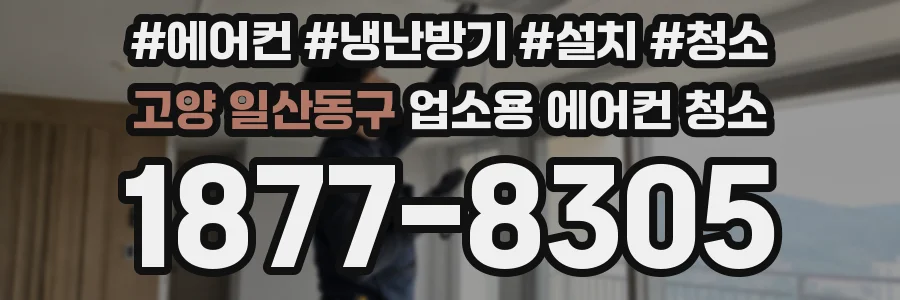 고양 일산동구 업소용 에어컨 청소