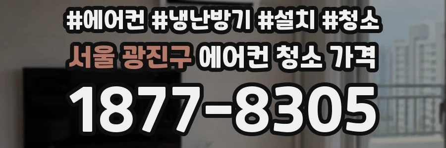 서울 광진구 에어컨 청소 가격