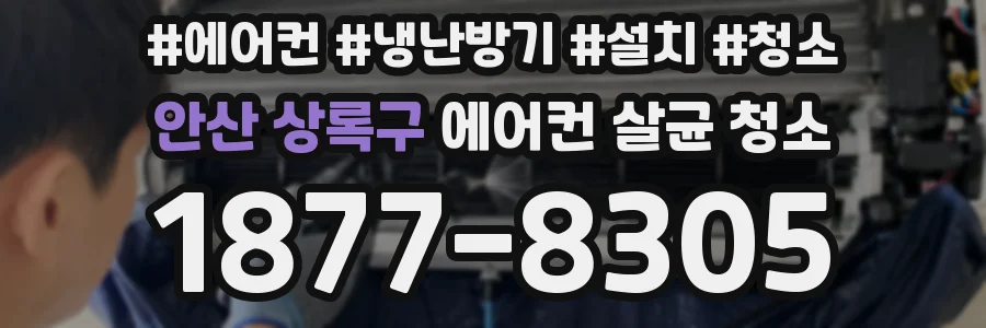 안산 상록구 에어컨 살균 청소
