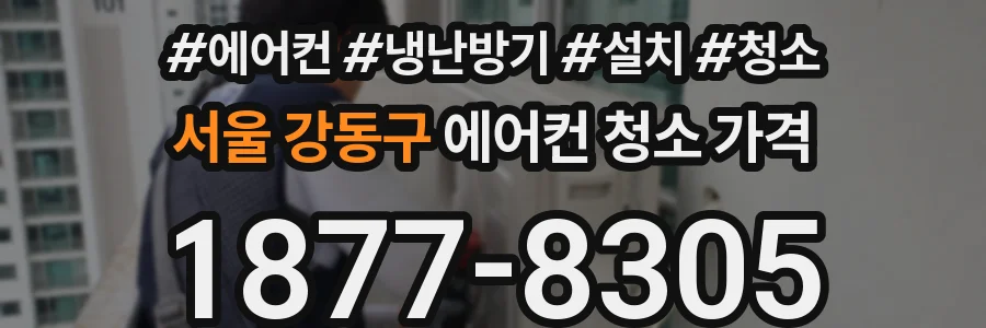 서울 강동구 에어컨 청소 가격