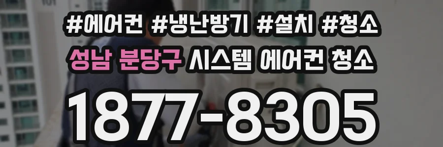성남 분당구 시스템 에어컨 청소