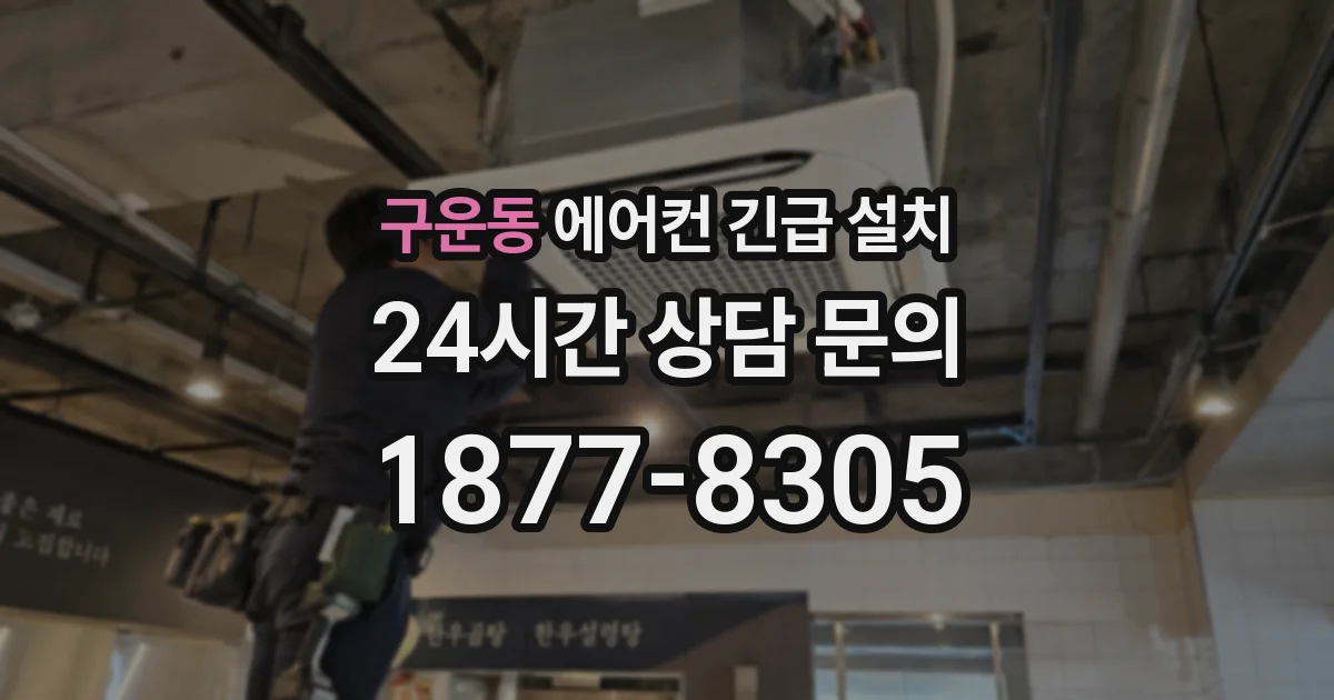구운동 에어컨 긴급 설치