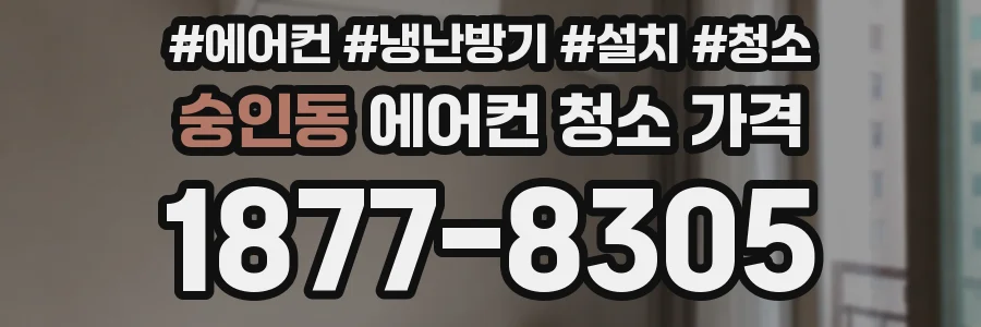숭인동 에어컨 청소 가격