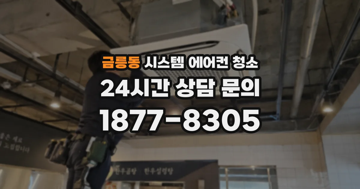 금릉동 시스템 에어컨 청소