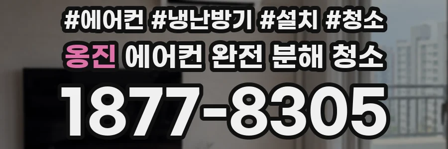 옹진 에어컨 완전 분해 청소