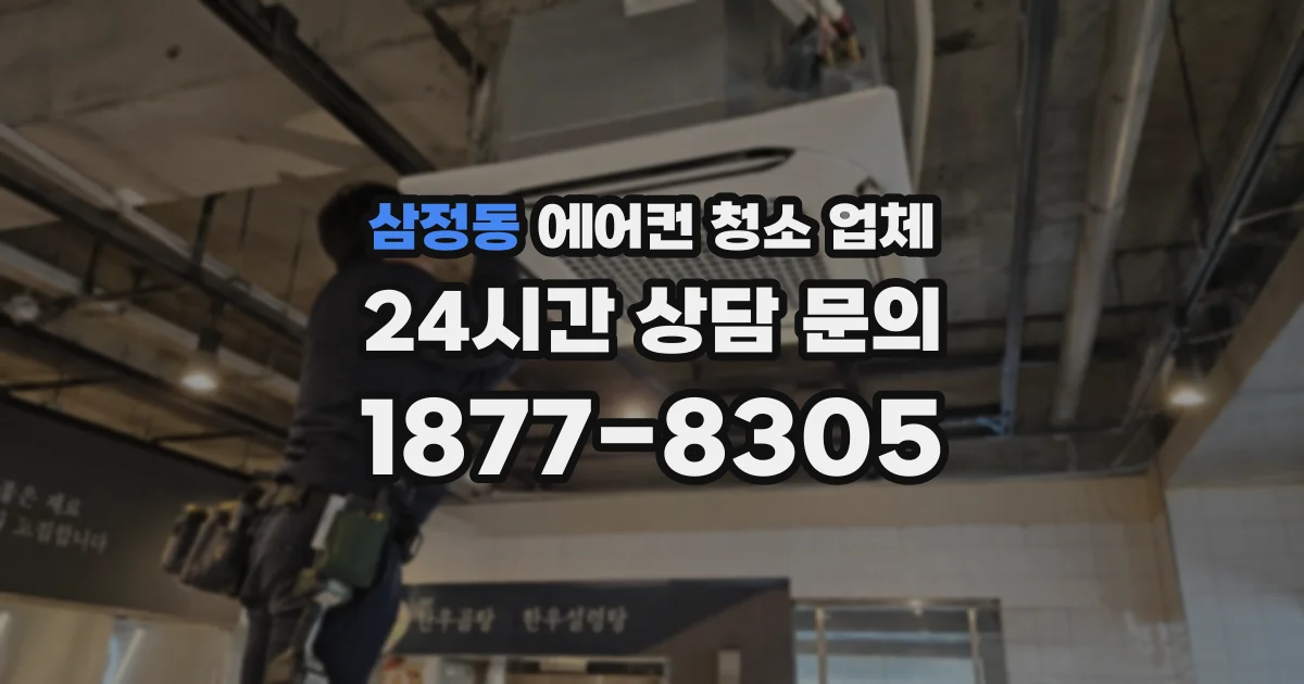 삼정동 에어컨 청소 업체