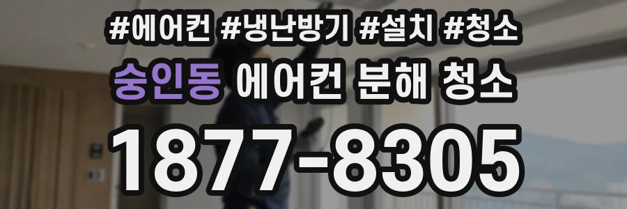 숭인동 에어컨 분해 청소