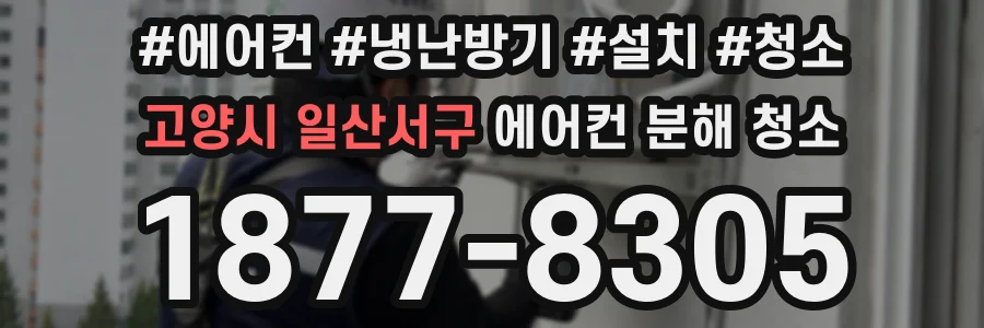 고양시 일산서구 에어컨 분해 청소