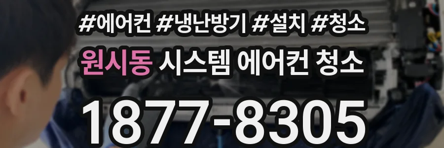원시동 시스템 에어컨 청소