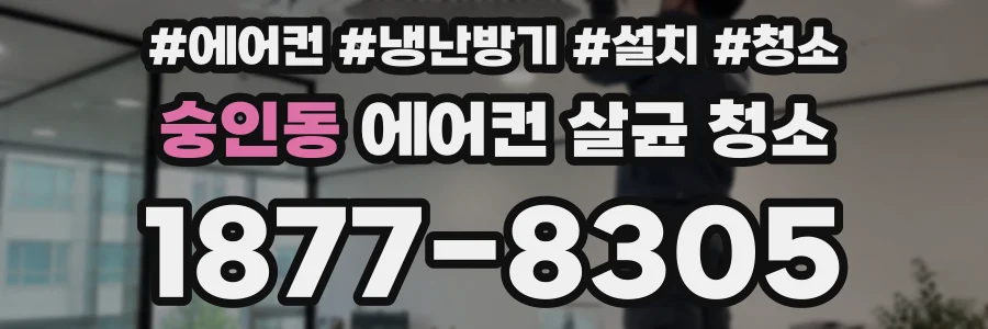 숭인동 에어컨 살균 청소