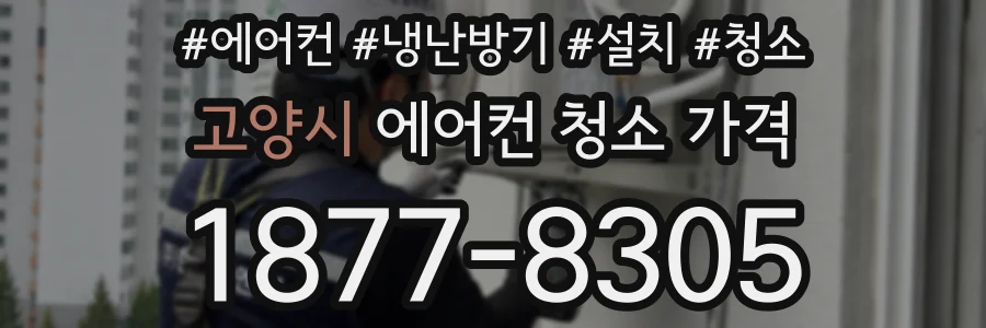 고양시 에어컨 청소 가격