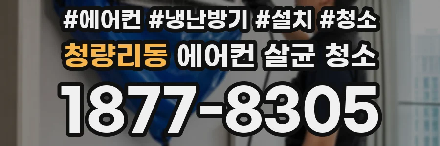 청량리동 에어컨 살균 청소