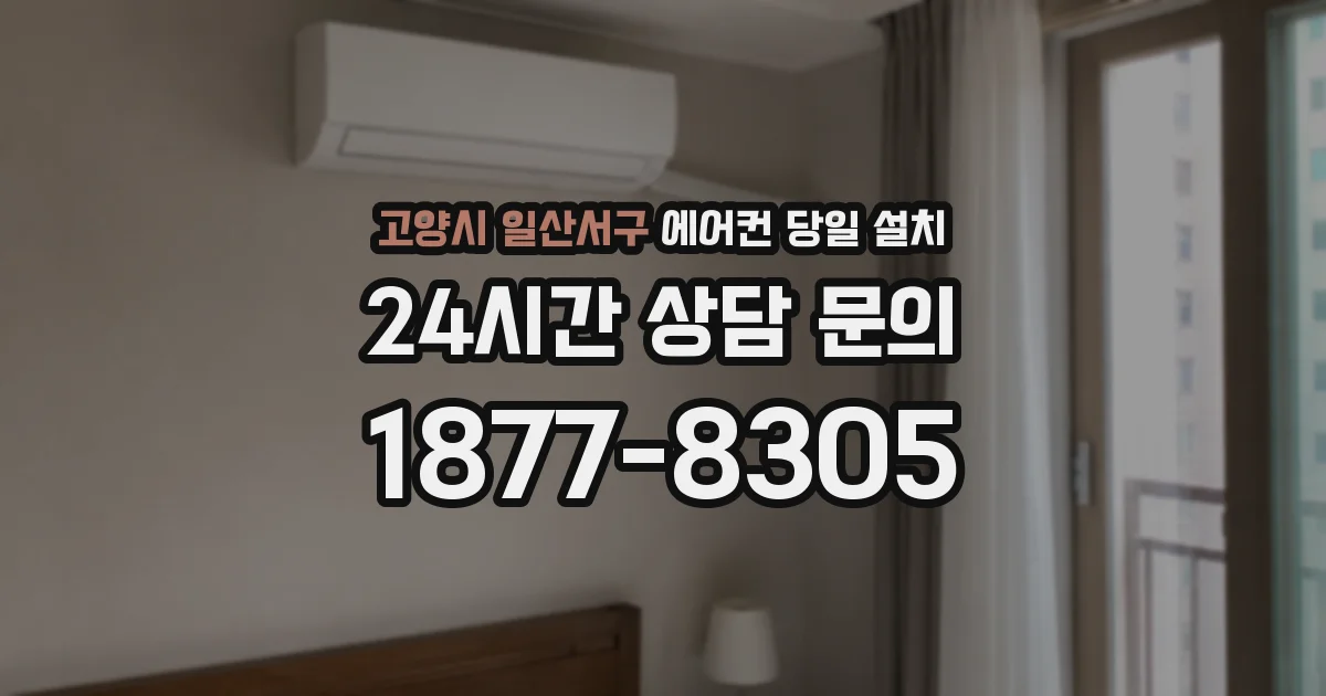 고양시 일산서구 에어컨 당일 설치