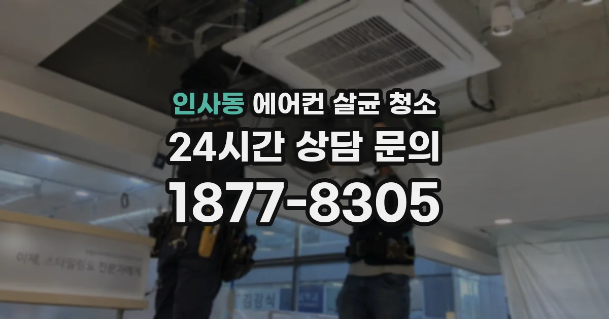 인사동 에어컨 살균 청소