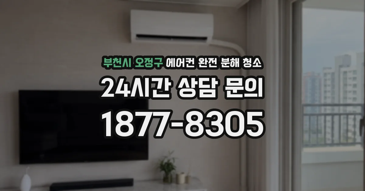 부천시 오정구 에어컨 완전 분해 청소