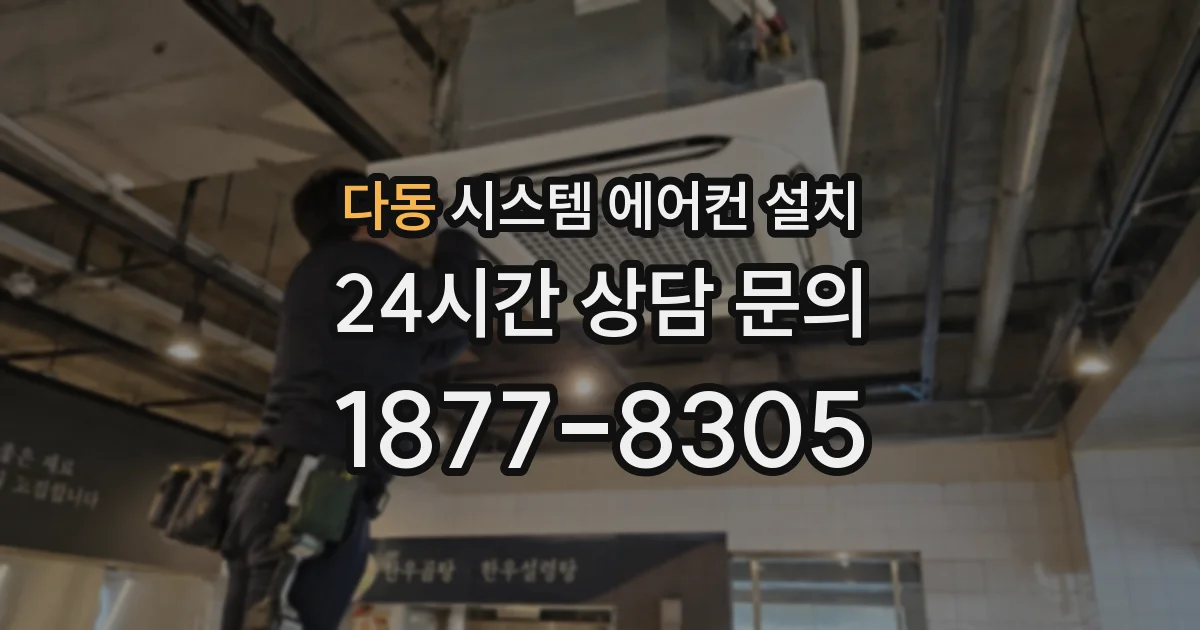 다동 시스템 에어컨 설치