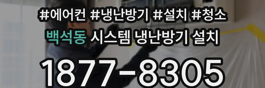 백석동 시스템 냉난방기 설치