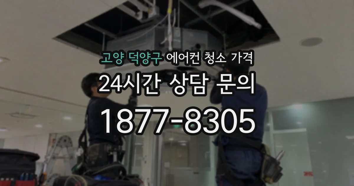 고양 덕양구 에어컨 청소 가격