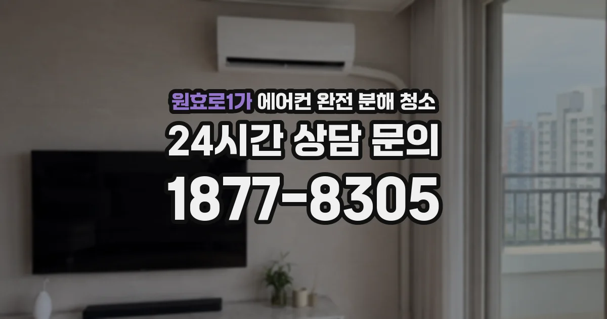 원효로1가 에어컨 완전 분해 청소