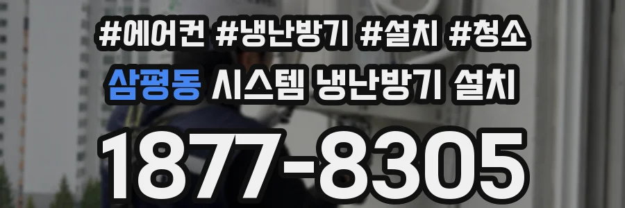 삼평동 시스템 냉난방기 설치