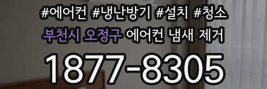 부천시 오정구 에어컨 냄새 제거