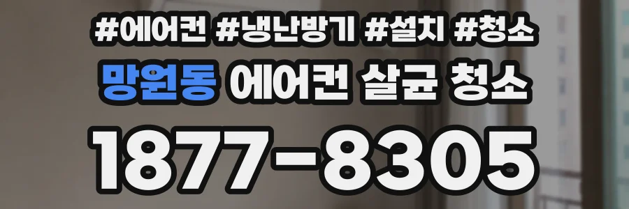 망원동 에어컨 살균 청소