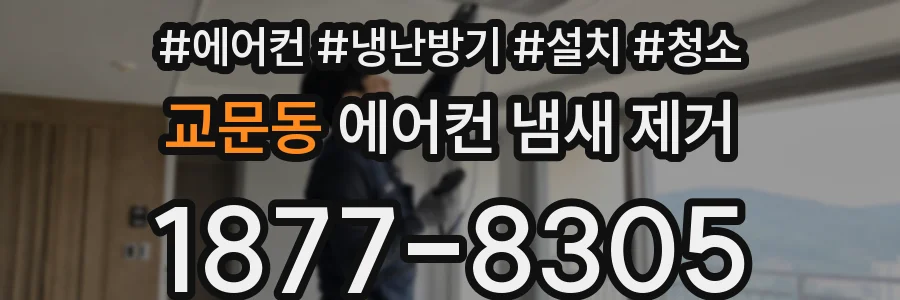 교문동 에어컨 냄새 제거