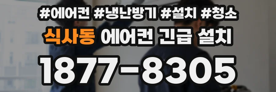 식사동 에어컨 긴급 설치