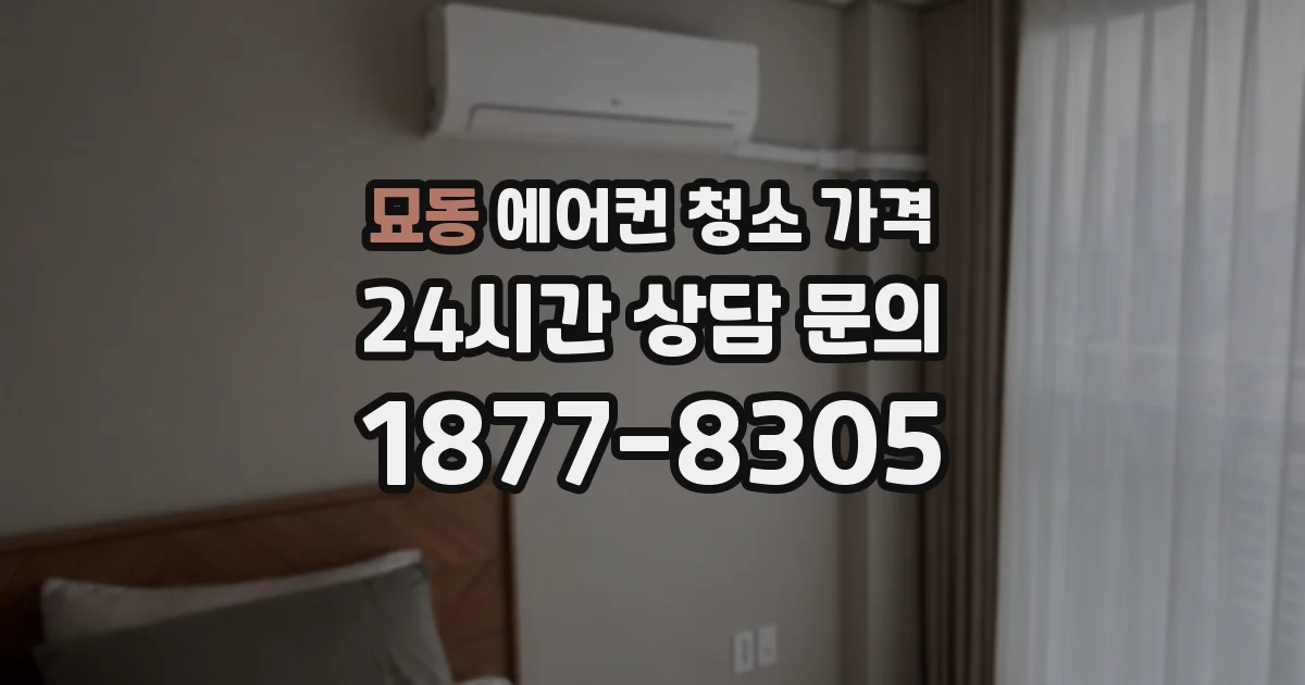 묘동 에어컨 청소 가격