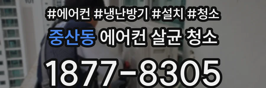 중산동 에어컨 살균 청소
