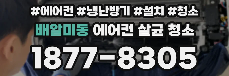 배알미동 에어컨 살균 청소