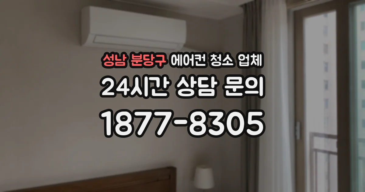 성남 분당구 에어컨 청소 업체